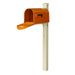 Special Lite Products || Mid Modern Dylan Curbside Mailbox and Post, Orange