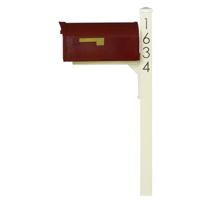 Special Lite Products || Mid Modern Dylan Curbside Mailbox and Post, Wine