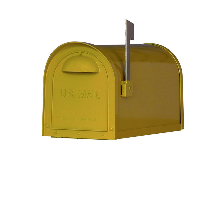 Special Lite Products || Mid Modern Dylan Curbside Mailbox, Yellow