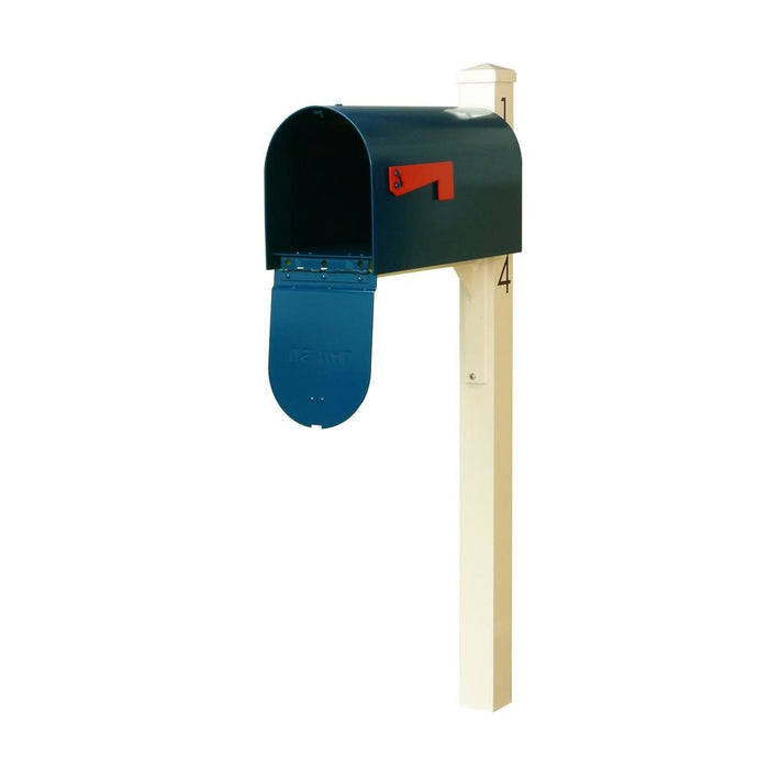 Special Lite Products || Mid Modern Rigby Curbside Mailbox and Post, Blue