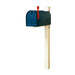 Special Lite Products || Mid Modern Rigby Curbside Mailbox and Post, Blue