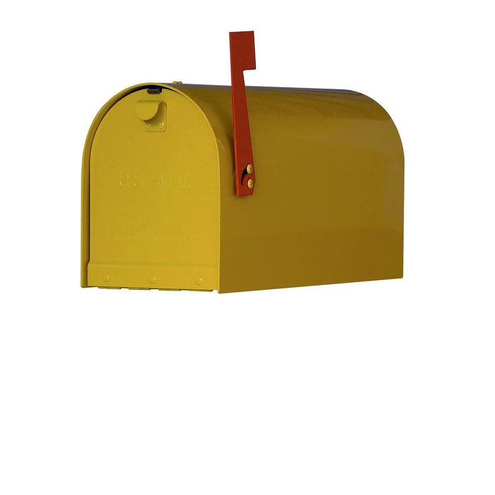 Special Lite Products || Mid Modern Rigby Curbside Mailbox, Yellow