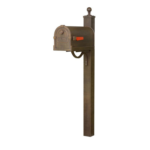 Special Lite Products || Savannah Curbside Mailbox and Springfield Direct Burial Mailbox Post Smooth Square