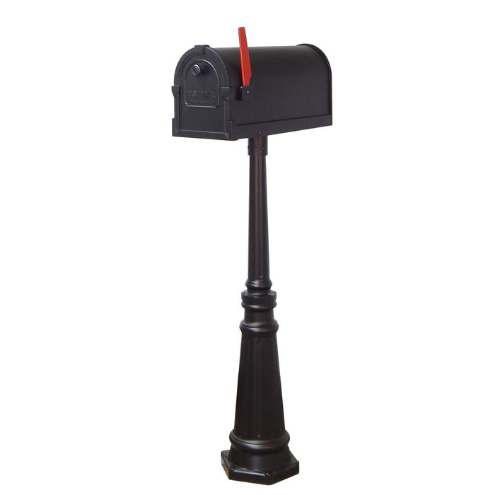 Special Lite Products || Savannah Curbside Mailbox and Tacoma Surface Mount Mailbox Post with Base