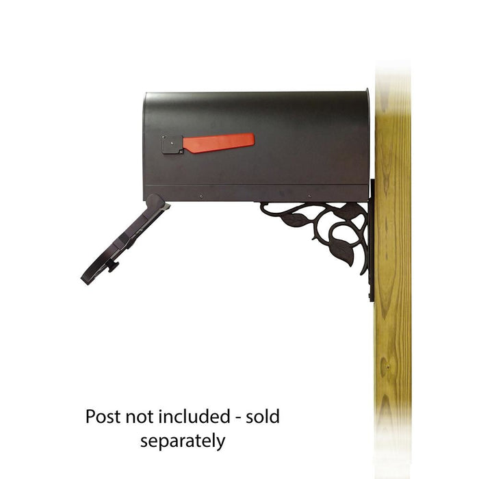 Special Lite Products || Savannah Curbside Mailbox with Floral front single mailbox mounting bracket