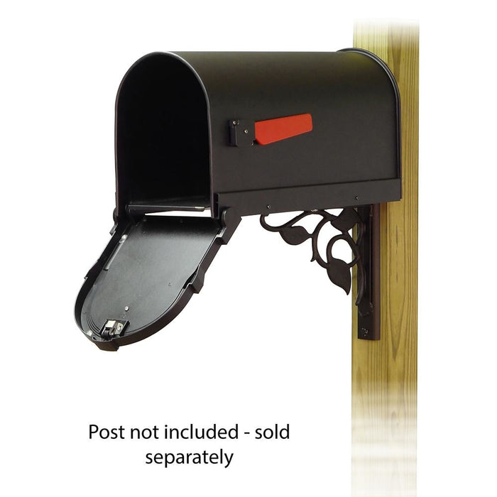 Special Lite Products || Savannah Curbside Mailbox with Floral front single mailbox mounting bracket