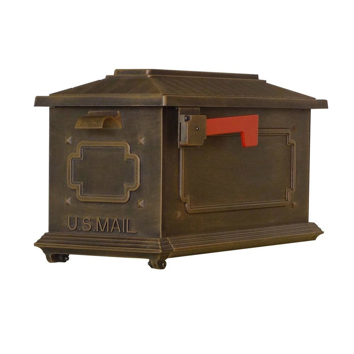 Special Lite Products || Savannah Curbside Mailbox with Monogram Mailbox Post