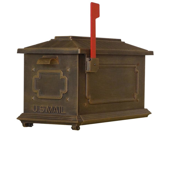 Special Lite Products || Savannah Curbside Mailbox with Monogram Mailbox Post