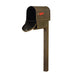 Special Lite Products || Savannah Curbside Mailbox with Newspaper Tube and Wellington Mailbox Post, Copper