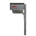 Special Lite Products || Savannah Curbside Mailbox with Newspaper Tube and Wellington Mailbox Post, Swedish Silver