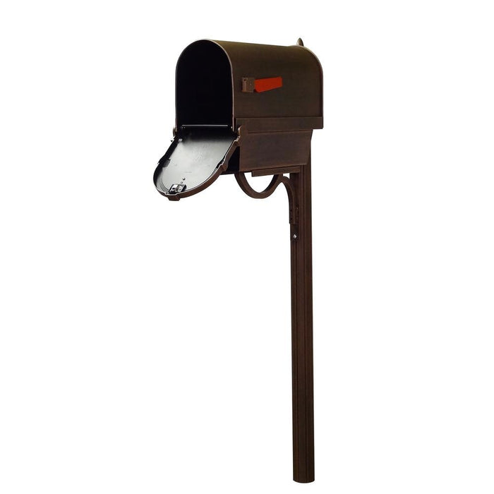 Special Lite Products || Savannah Curbside Mailbox with Paper Tube and Richland Mailbox Post