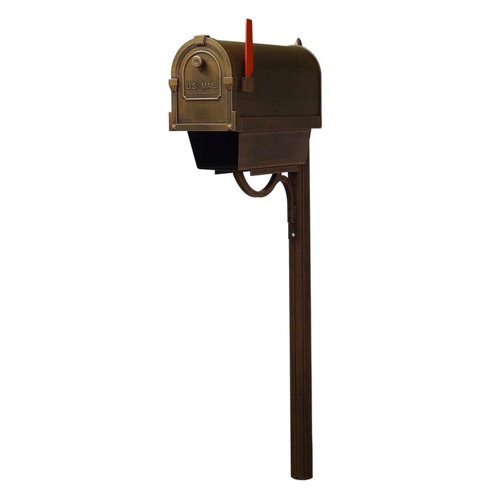 Special Lite Products || Savannah Curbside Mailbox with Paper Tube and Richland Mailbox Post