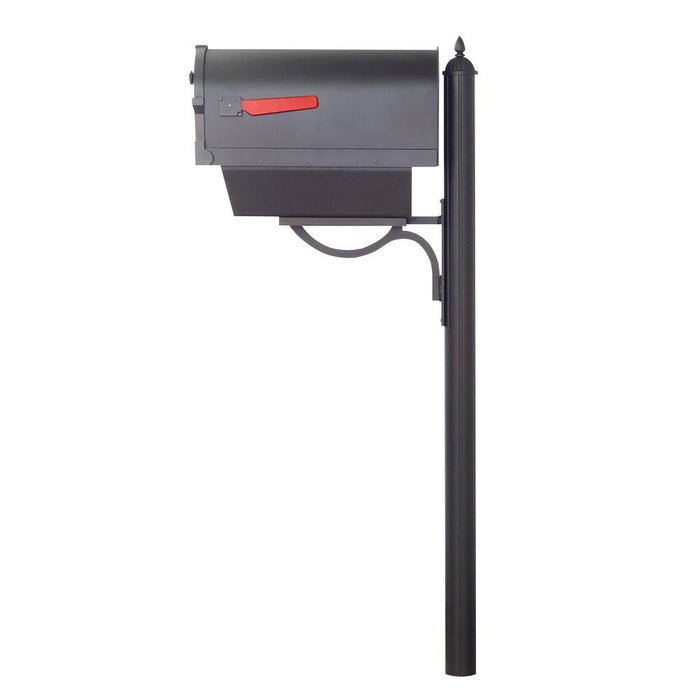 Special Lite Products || Savannah Curbside Mailbox with Paper Tube and Richland Mailbox Post