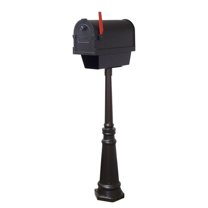 Special Lite Products || Savannah Curbside Mailbox with Paper Tube and Tacoma Mailbox Post