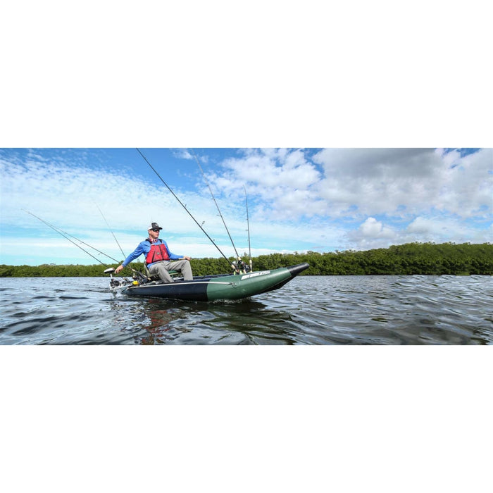 Sea Eagle 420X Explorer Inflatable Kayak- Fishing, Touring, Camping,  Exploring &White Watering-Self Bailing, Removable Skeg, Drop Stitch Floor