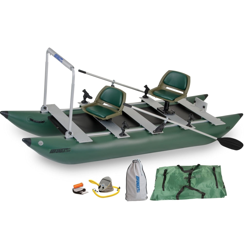 Sea Eagle 385fta FastTrack Angler Series Inflatable Kayak Swivel Seat Fishing Rig Package