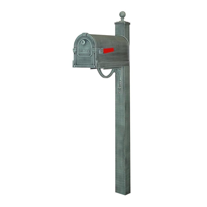 Special Lite Products || Springfield Direct Burial Mailbox Post Smooth Square Decorative Aluminum