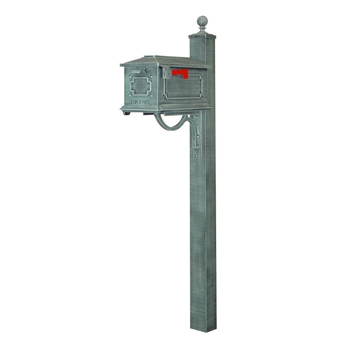 Special Lite Products || Springfield Direct Burial Mailbox Post Smooth Square Decorative Aluminum