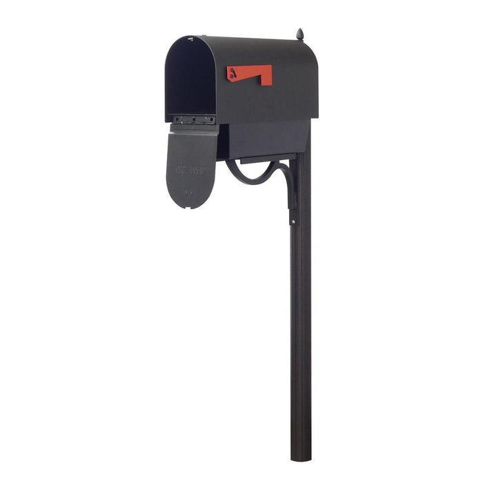 Special Lite Products || Titan Aluminum Curbside Mailbox with Paper Tube and Richland Mailbox Post