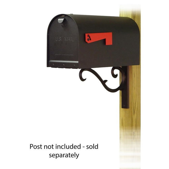 Special Lite Products || Titan Aluminum Curbside Mailbox with Sorrento front single mailbox mounting bracket