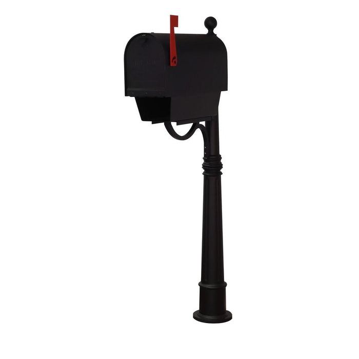 Special Lite Products || Titan Steel Curbside Mailbox with Newspaper Tube and Ashland Mailbox Post