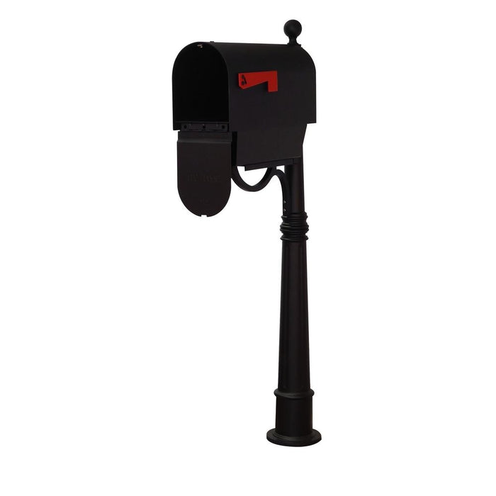 Special Lite Products || Titan Steel Curbside Mailbox with Newspaper Tube and Ashland Mailbox Post