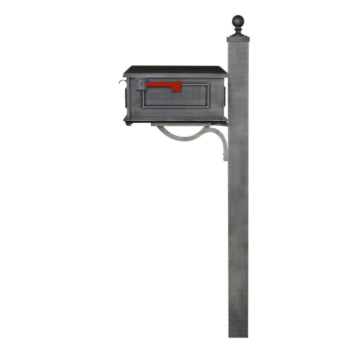 Special Lite Products || Traditional Curbside Mailbox and Springfield Direct Burial Mailbox Post Smooth Square