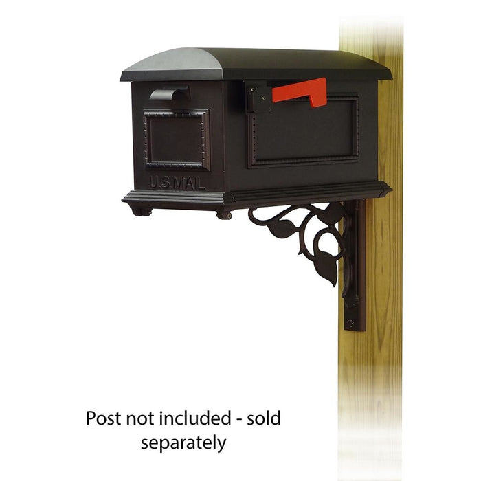 Special Lite Products || Traditional Curbside Mailbox with Floral front single mailbox mounting bracket