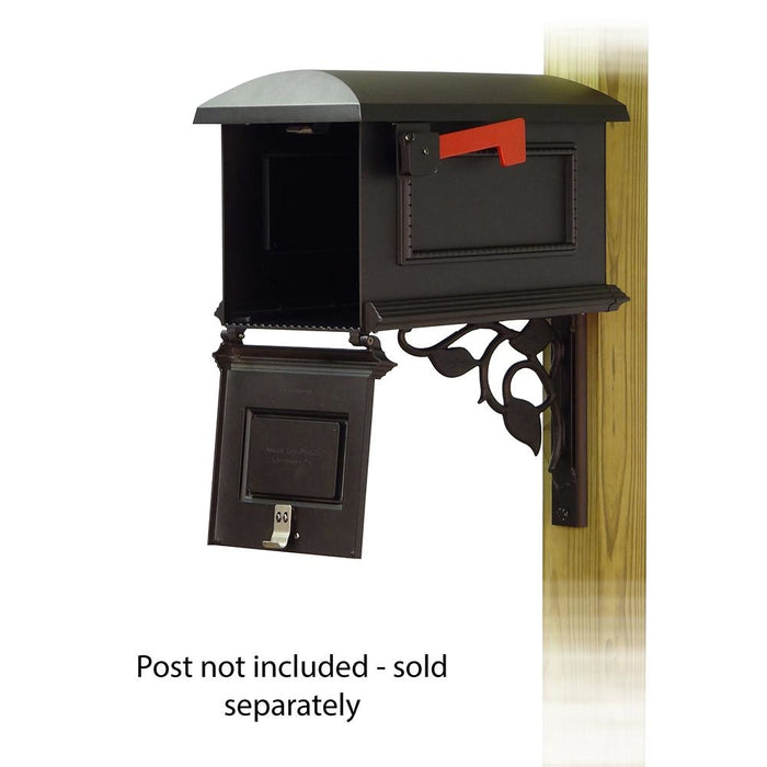 Special Lite Products || Traditional Curbside Mailbox with Floral front single mailbox mounting bracket