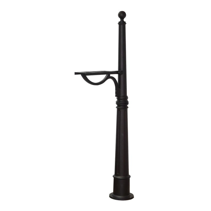 Special Lite Products || Traditional Curbside Mailbox with Newspaper Tube and Ashland Mailbox Post