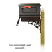 Special Lite Products || Traditional Curbside Mailbox with Newspaper tube and Floral front single mailbox mounting bracket