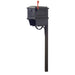 Special Lite Products || Traditional Curbside Mailbox with Newspaper Tube and Richland Mailbox Post