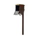 Special Lite Products || Traditional Curbside Mailbox with Newspaper Tube and Richland Mailbox Post