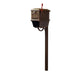 Special Lite Products || Traditional Curbside Mailbox with Newspaper Tube and Richland Mailbox Post