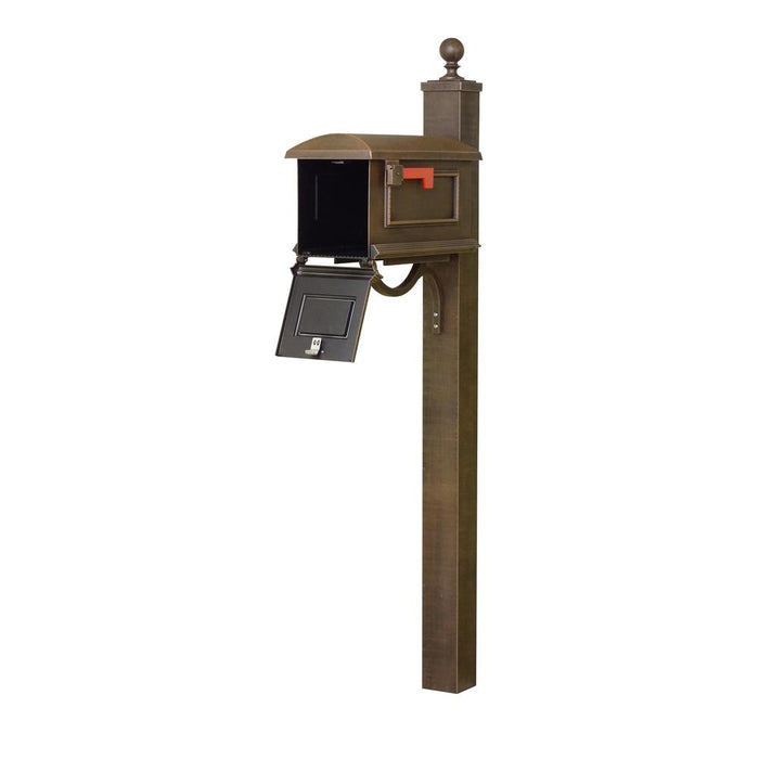 Special Lite Products || Traditional Curbside Mailbox with Springfield Mailbox Post