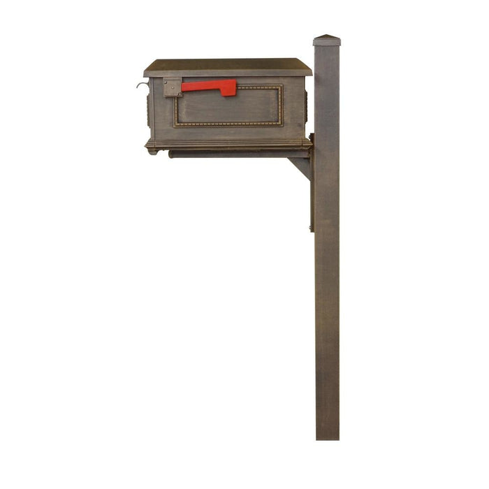 Special Lite Products || Traditional Curbside Mailbox with Wellington Mailbox Post, Copper