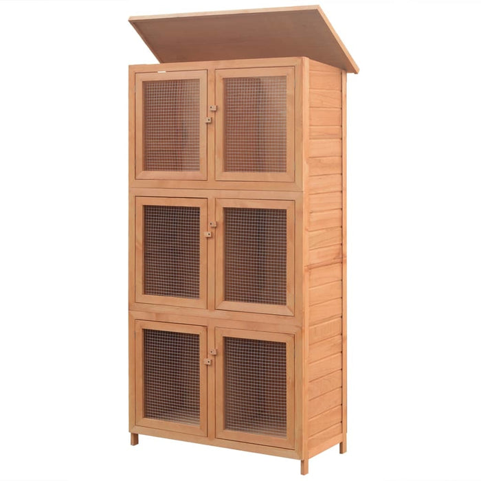 vidaXL || vidaXL Animal Rabbit Cage 6 Rooms Wood 170347