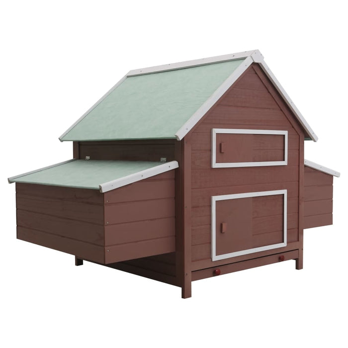 vidaXL || vidaXL Chicken Coop Brown 61.8"x38.1"x43.3" Wood 170856