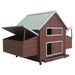 vidaXL || vidaXL Chicken Coop Brown 61.8"x38.1"x43.3" Wood 170856