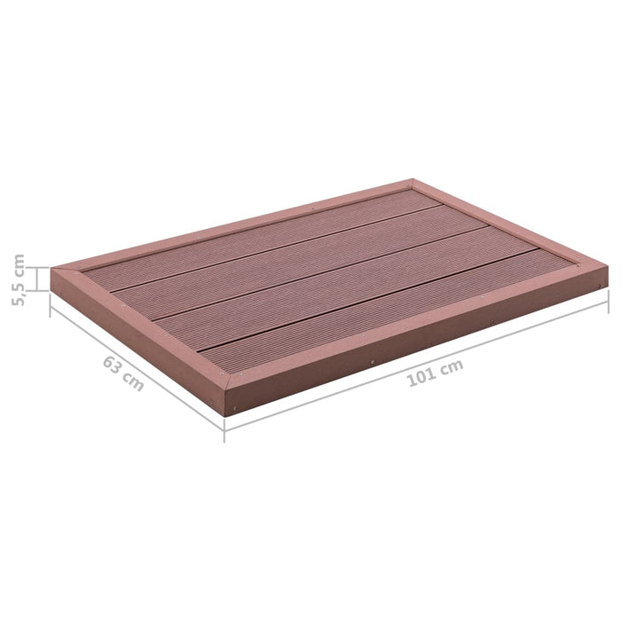 vidaXL || vidaXL Floor Element for Solar Shower Brown 39.8"x24.8"x2.2" WPC 49065