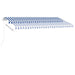 vidaXL || vidaXL Freestanding Manual Retractable Awning 157.5"x118.1" Blue/White