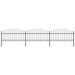 vidaXL || vidaXL Garden Fence with Spear Top Steel 16.7' Black 277723