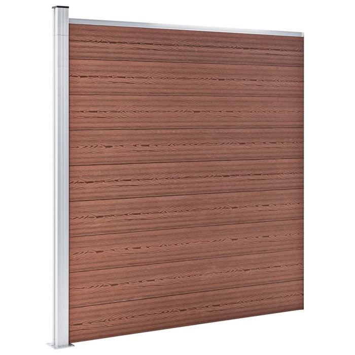 vidaXL || vidaXL Garden Fence WPC 275.2"x73.2" Brown 3053209