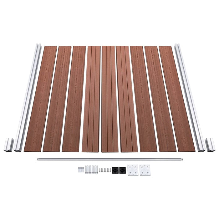 vidaXL || vidaXL Garden Fence WPC 275.2"x73.2" Brown 3053209