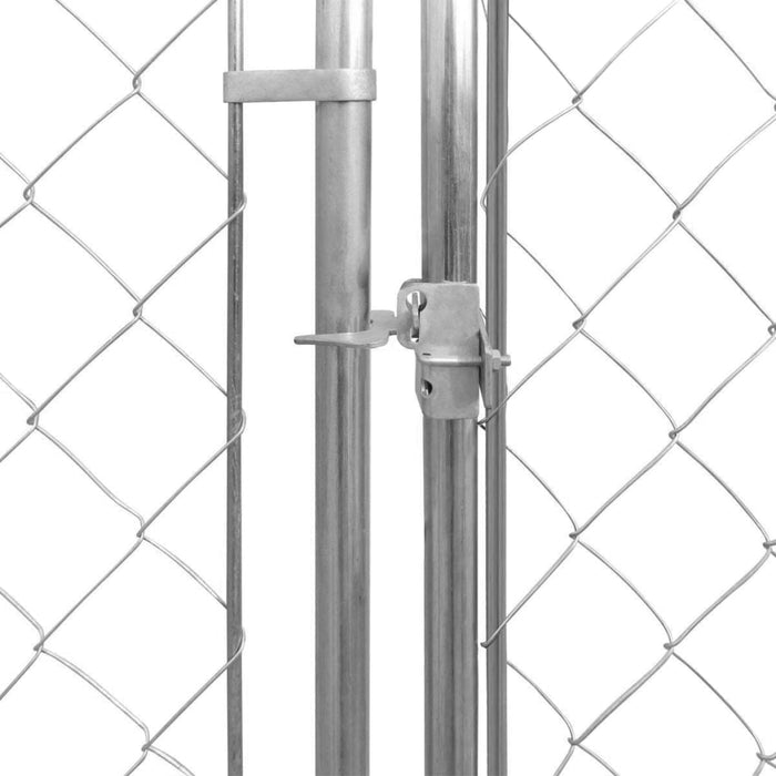 vidaXL || vidaXL Outdoor Dog Kennel Galvanized Steel 374"x374"x72.8"