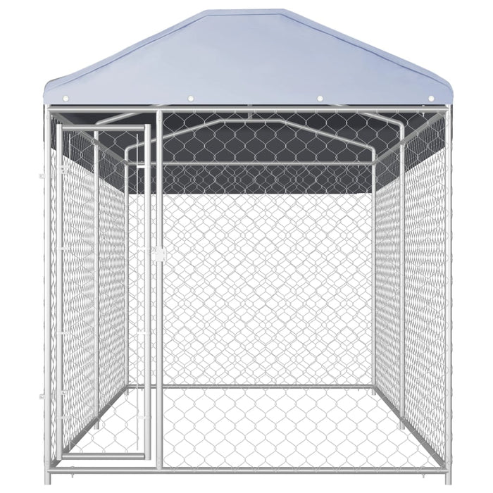 vidaXL || vidaXL Outdoor Dog Kennel with Canopy Top 150.4"x75.6"x88.6"