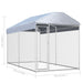 vidaXL || vidaXL Outdoor Dog Kennel with Canopy Top 150.4"x75.6"x88.6"