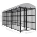 vidaXL || vidaXL Outdoor Dog Kennel with Roof 177.2"x59.1"x82.7" 170893