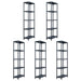 vidaXL || vidaXL Storage Shelf Racks 5 pcs Black 155.1 lb 23.6"x11.8"x70.9" Plastic 276258